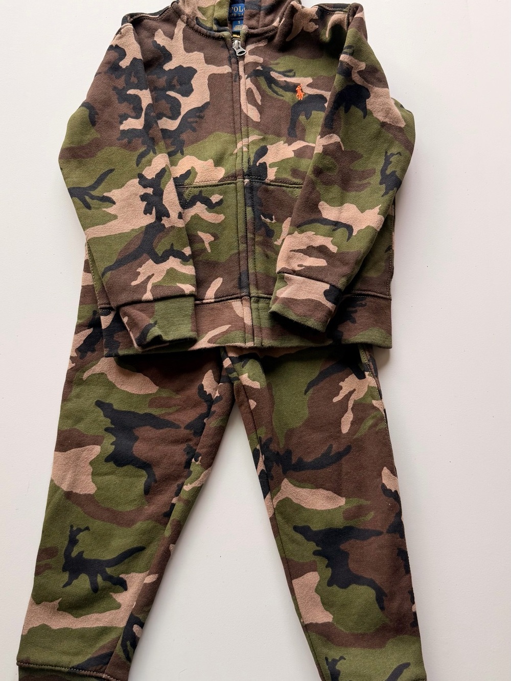 Polo by Ralph Lauren Kids Camo Zip Hoodie & Joggers - Green Camo